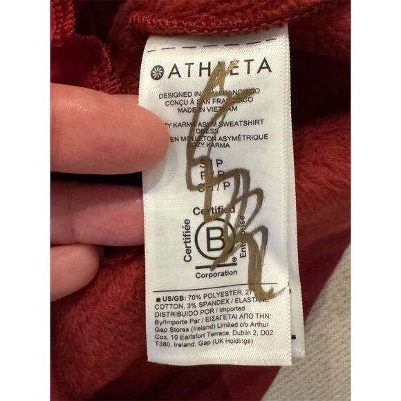 Athleta Women's Karma Funnel Neck Pullover Sweatshirt Red Size Small - Picture 13 of 14
